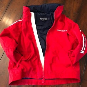 Boys Nautical Windbreaker with Hideaway Hood=👔